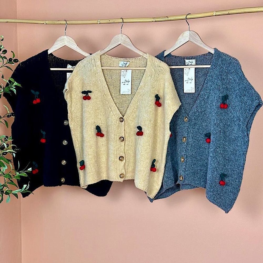 Made in Italy Sleeveless Cardigan